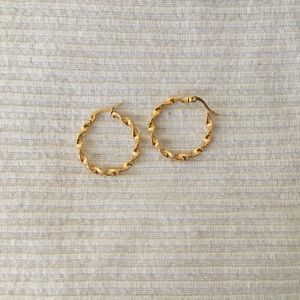 French Twist Gold Hoops